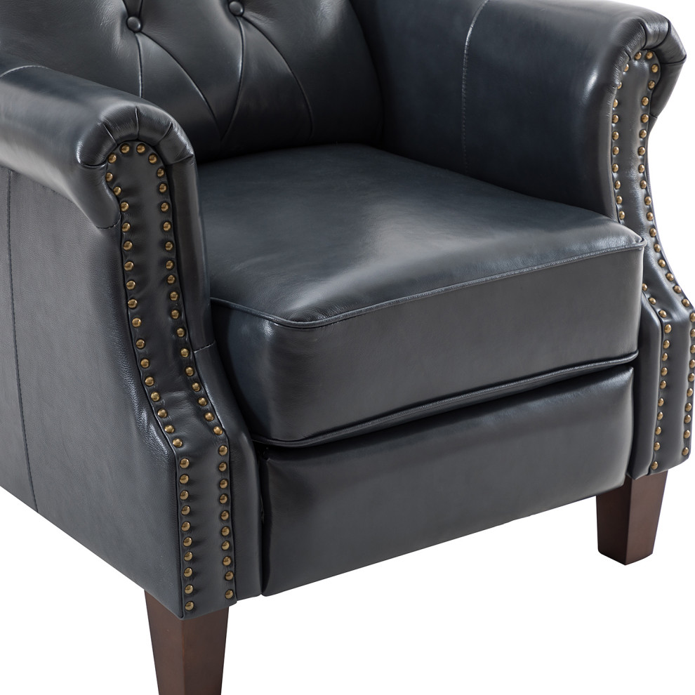 Genuine Leather Manual Recliner  Set of 2   Transitional   Recliner Chairs   by Karat Home  Houzz