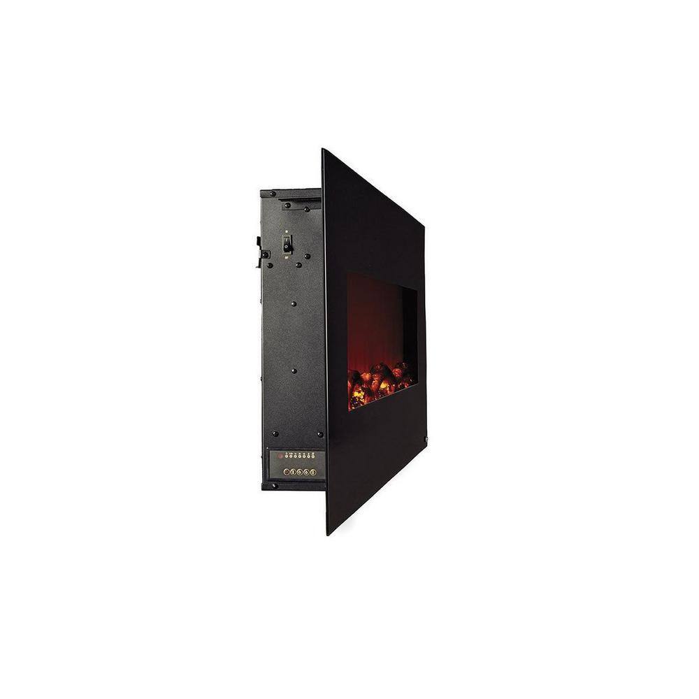 EdenBranch 50 in. LED Wall-Mounted Electric Fireplace with Log Wood Effect 141002