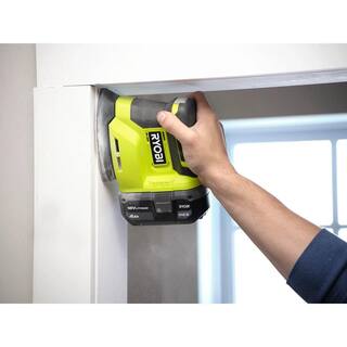 RYOBI ONE+ 18V Cordless 2-Tool Combo Kit w Random Orbit Sander and Corner Cat Finish Sander (Tools Only) w Sandpaper PCL406B-PCL416B-A21C901-A21701