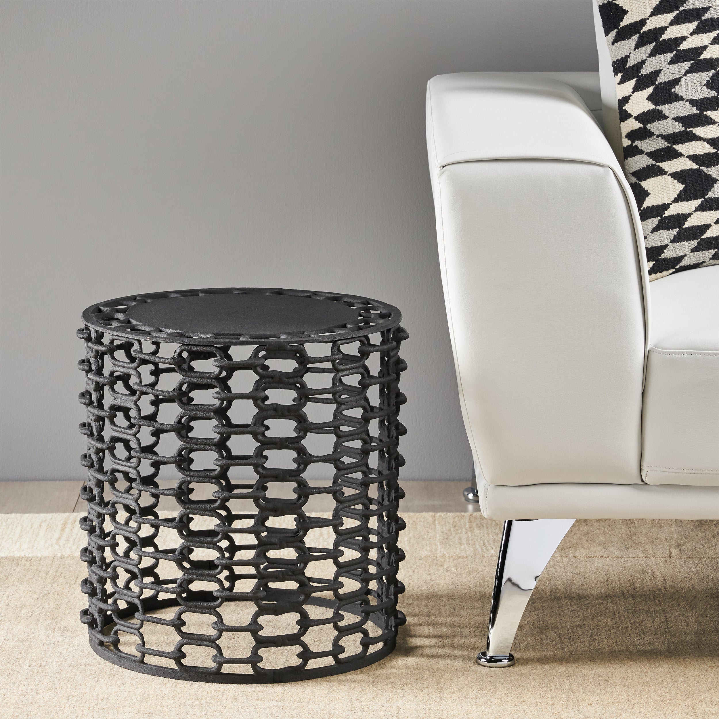 Kaius Modern Aluminum Accent Table