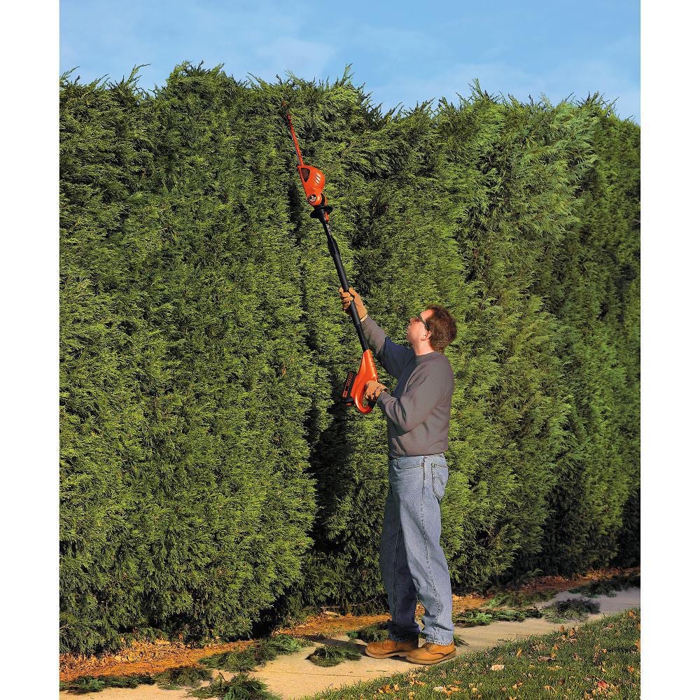 BLACK+DECKER 20V MAX Cordless Battery Powered Pole Hedge Trimmer Kit with (1) 1.5Ah Battery & Charger LPHT120