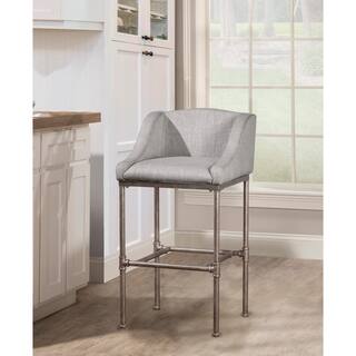 Hillsdale Furniture Dillon Metal 35.25 in. Textured Silver Counter Height Stool 4188-826