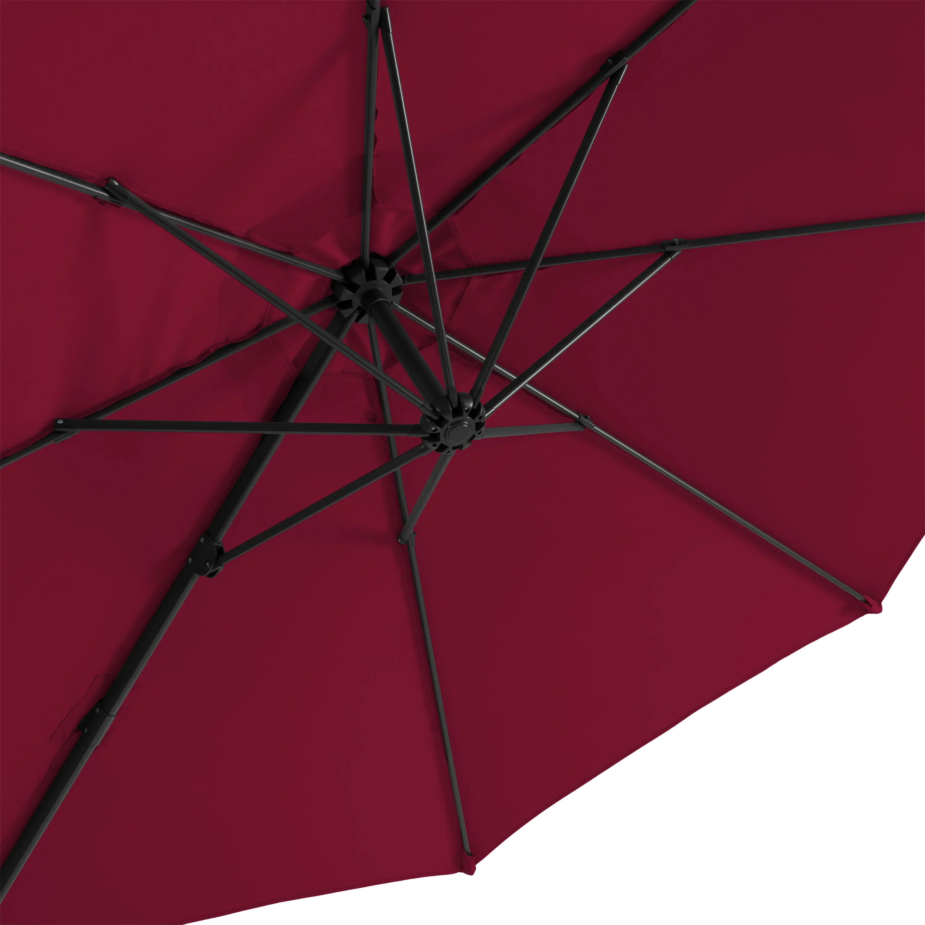 Wine Red Offset Tilting Patio Umbrella