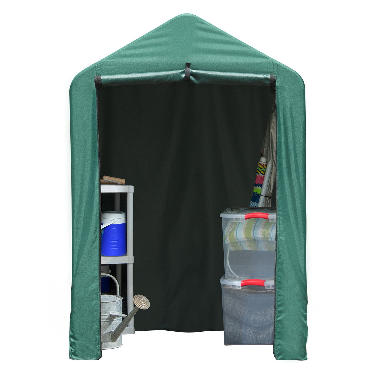 ShelterLogic 70388 4 x 4 x 6 in. Peak Garden Shed&#44; Green