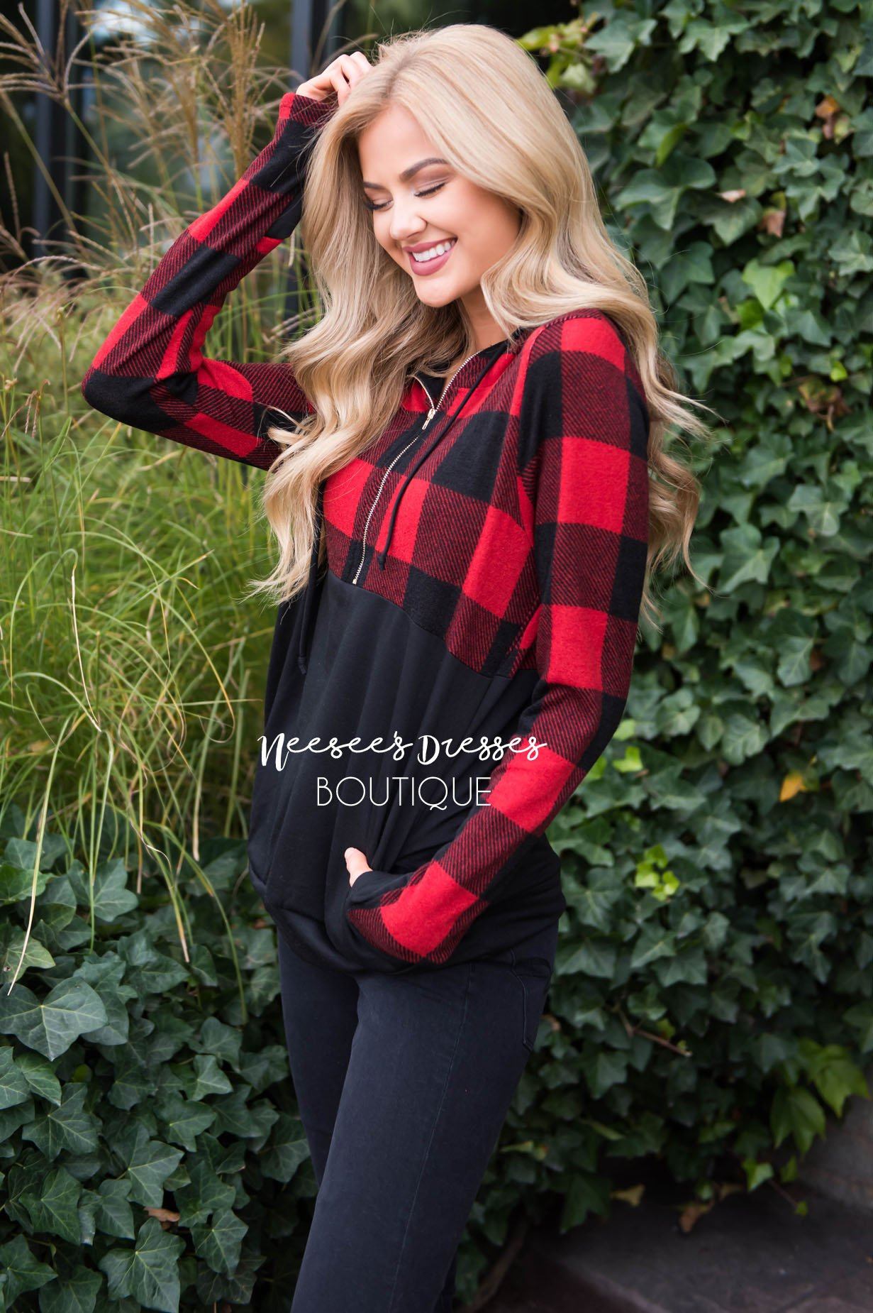 Fun and Fabulous Plaid Hoodie