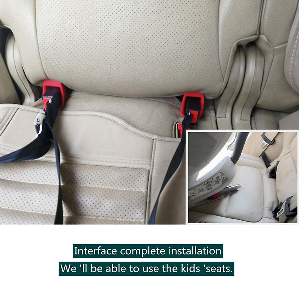 Black Universal Car Child Seat Restraint Anchor Mounting Kit Replacement For Isofix Belt Connector On Compact Suv and Hatchback