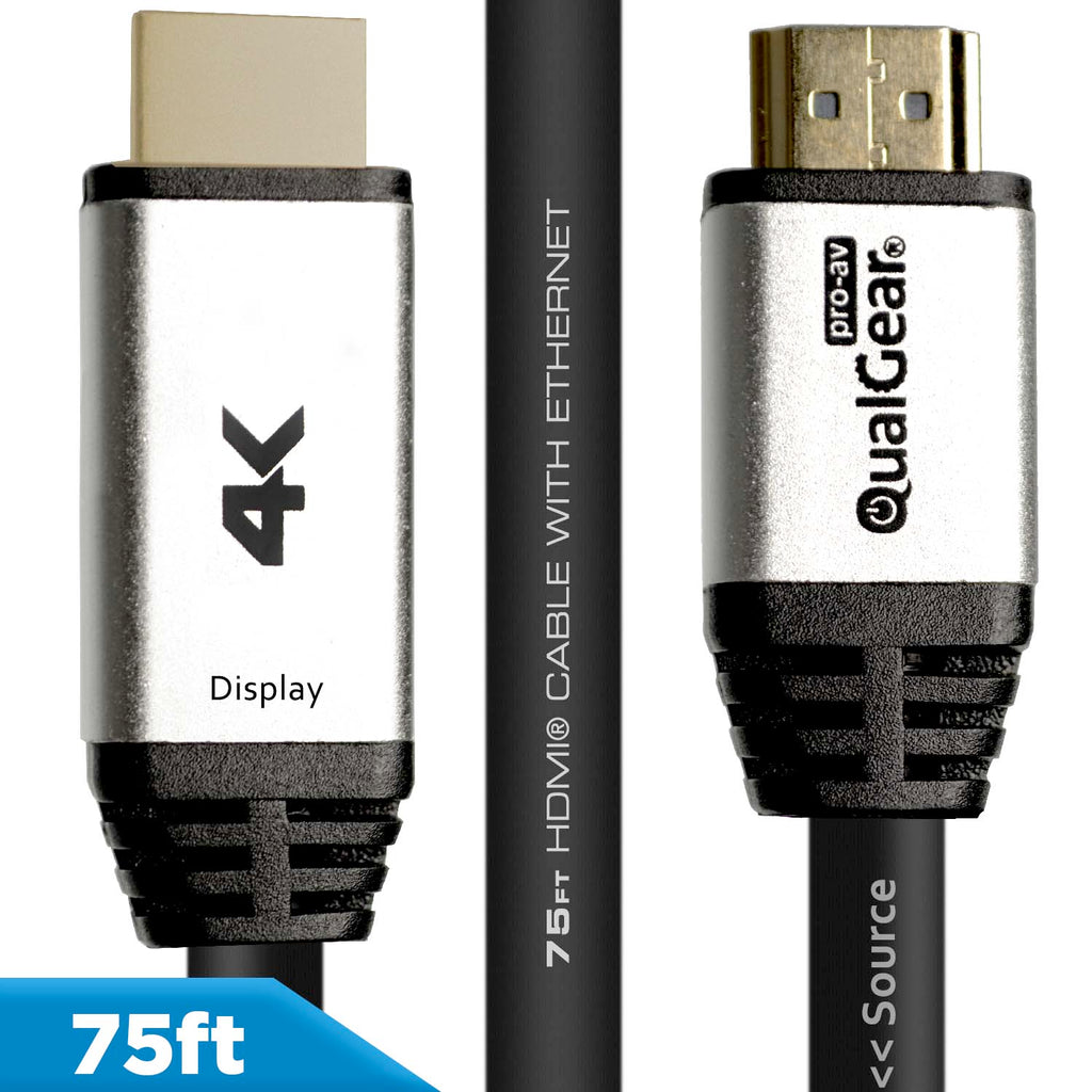 Qualgear 75 Feet HighSpeed Long HDMI 20 Cable with 24K Gold Plated