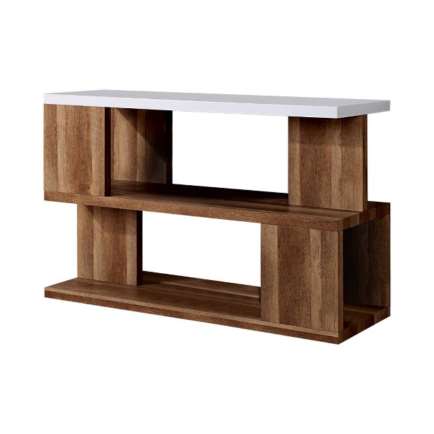 Chetwood Open Shelf Sofa Table White Mibasics