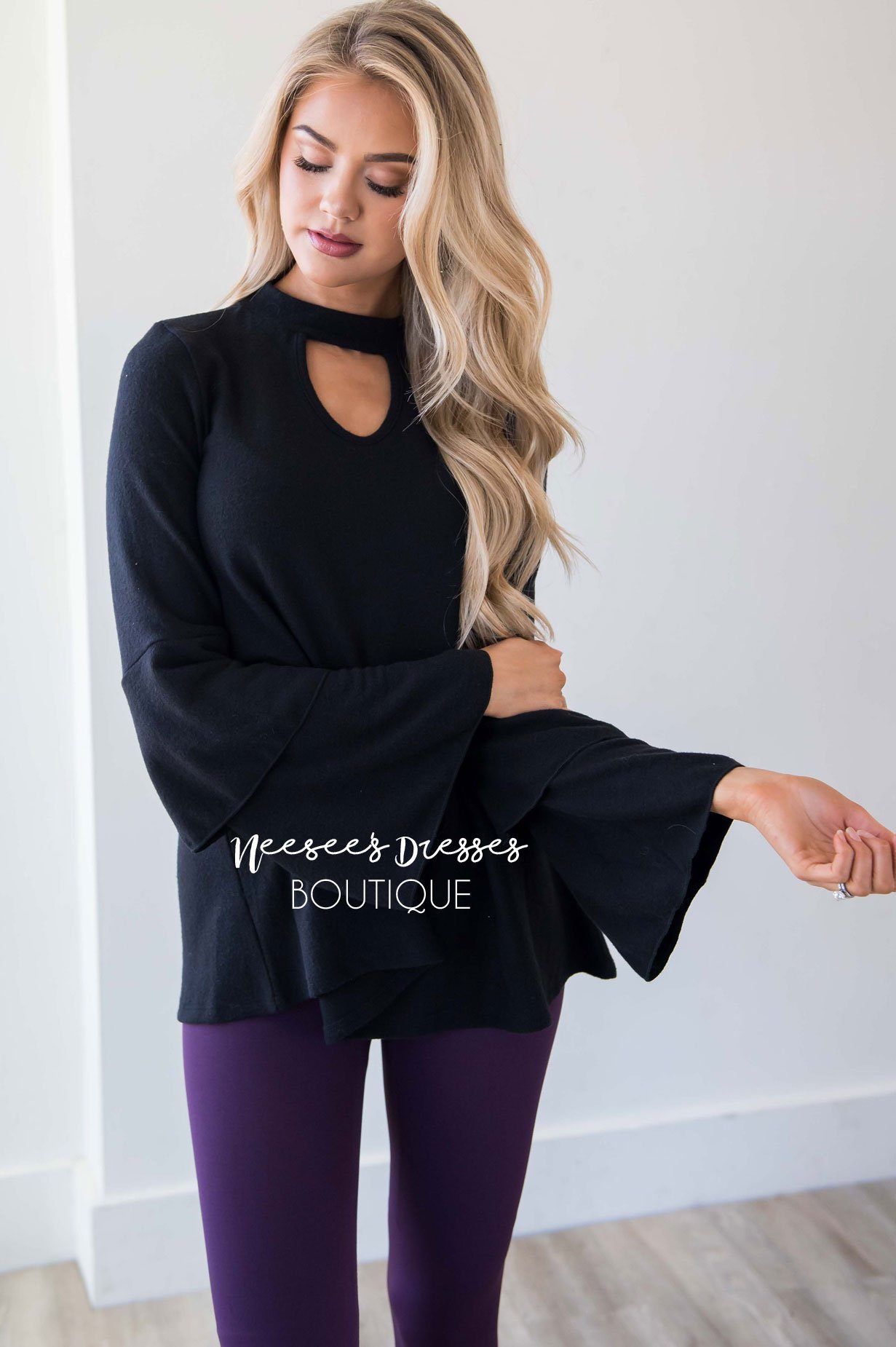 Romantic Flounce Sleeve Sweater