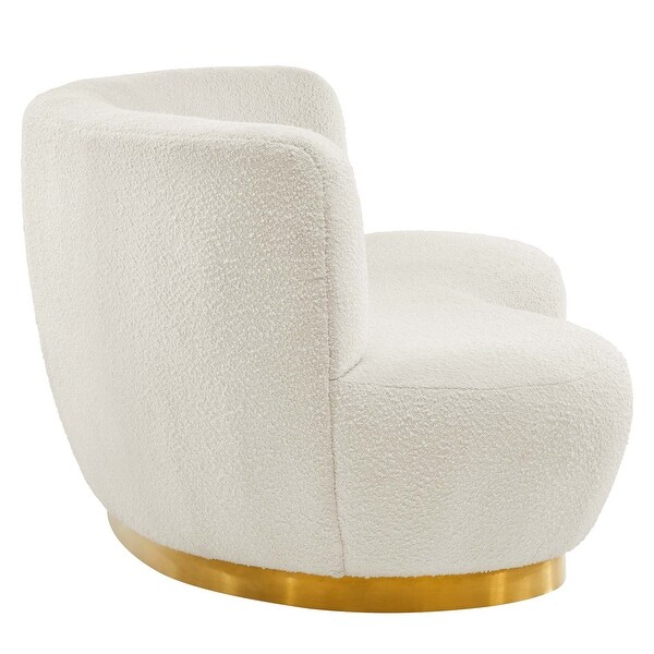 Kindred Boucle Upholstered Sofa With Gold Stainless Steel Base