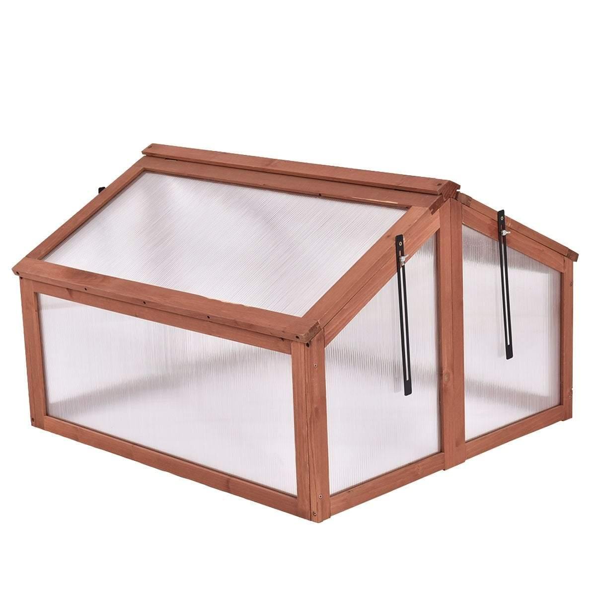 Garden Portable Wooden Double Box Greenhouse