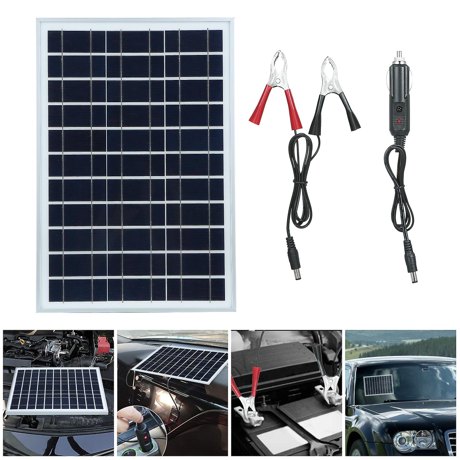 60w D C 5v/18v Flexible Solar Panel Kit Set Ip65 Water Resistance/ D C Alligatoe Clip/ 1 * Car C-harger For Home Car Boat Indoor Outdoor Use Portable