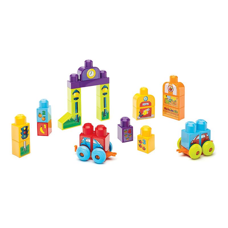 MEGA BLOKS Build ‘n Learn Table Activity Building Set， Learning Toy for Toddlers