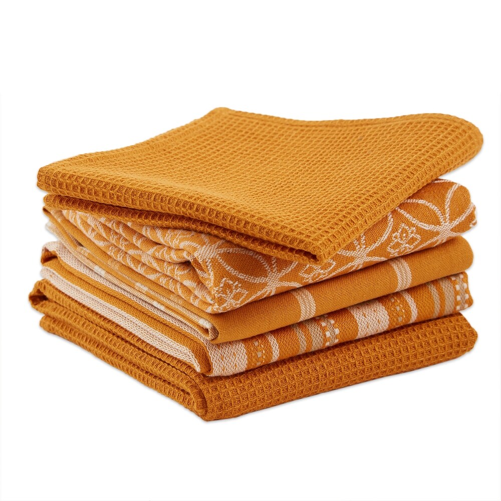 DII Assorted Kitchen Dishtowel   Dishcloths (Set of 5)