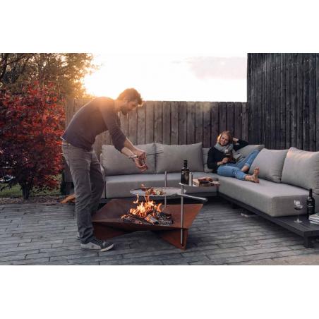 Triple 120 Firebowl HOFATS - Brasero barbecue design acier corten