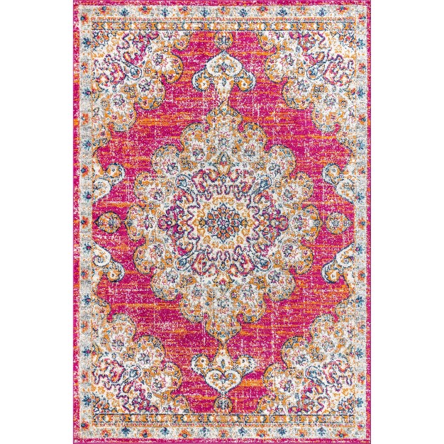 Bohemian Flair Boho Vintage Medallion Indoor Area Rug jonathan Y