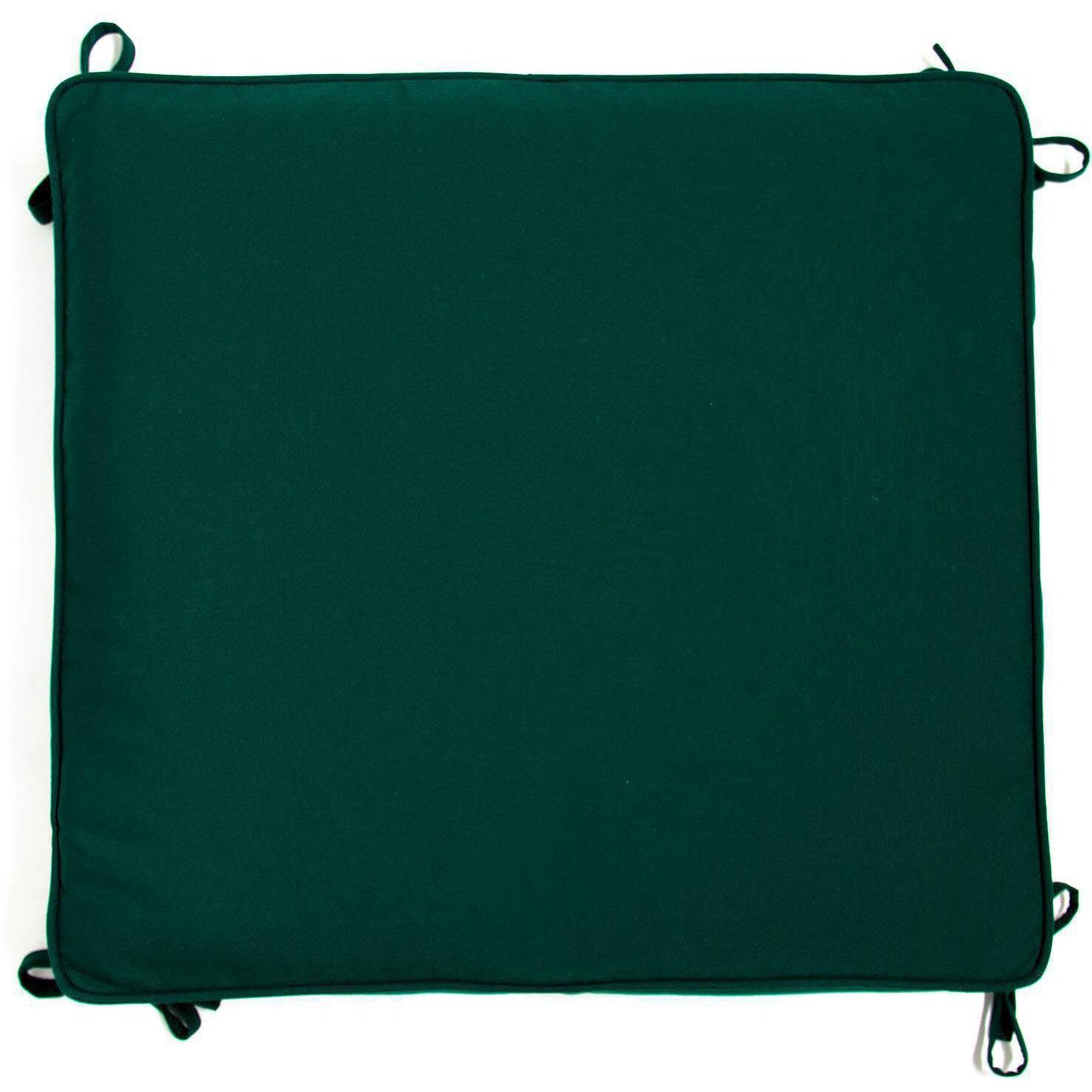 Sunbrella Canvas Forest Green Large Outdoor Replacement Ottoman Cushion W/ Piping By Signature