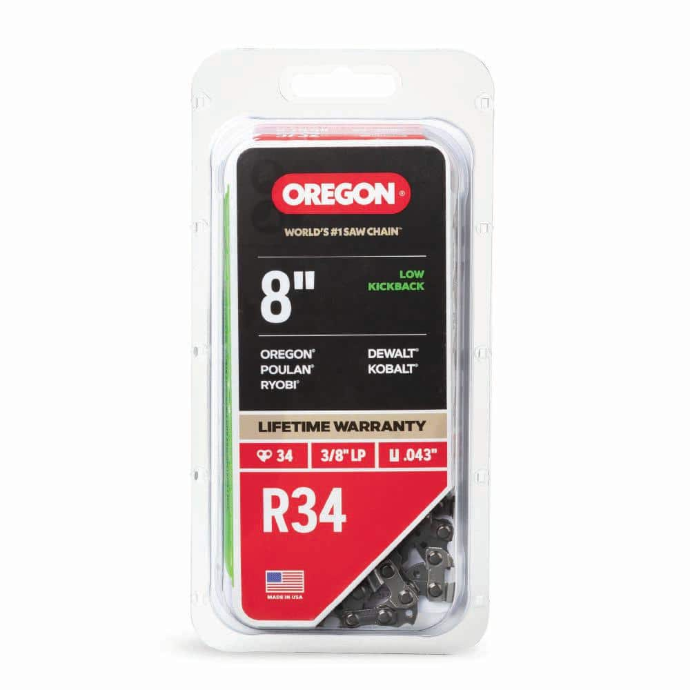 Oregon R34 Polesaw Chain for 8 in. Bar, Fits Poulan, Remington, Craftsman, Black + Decker, Ryobi, DeWalt and more R34-21