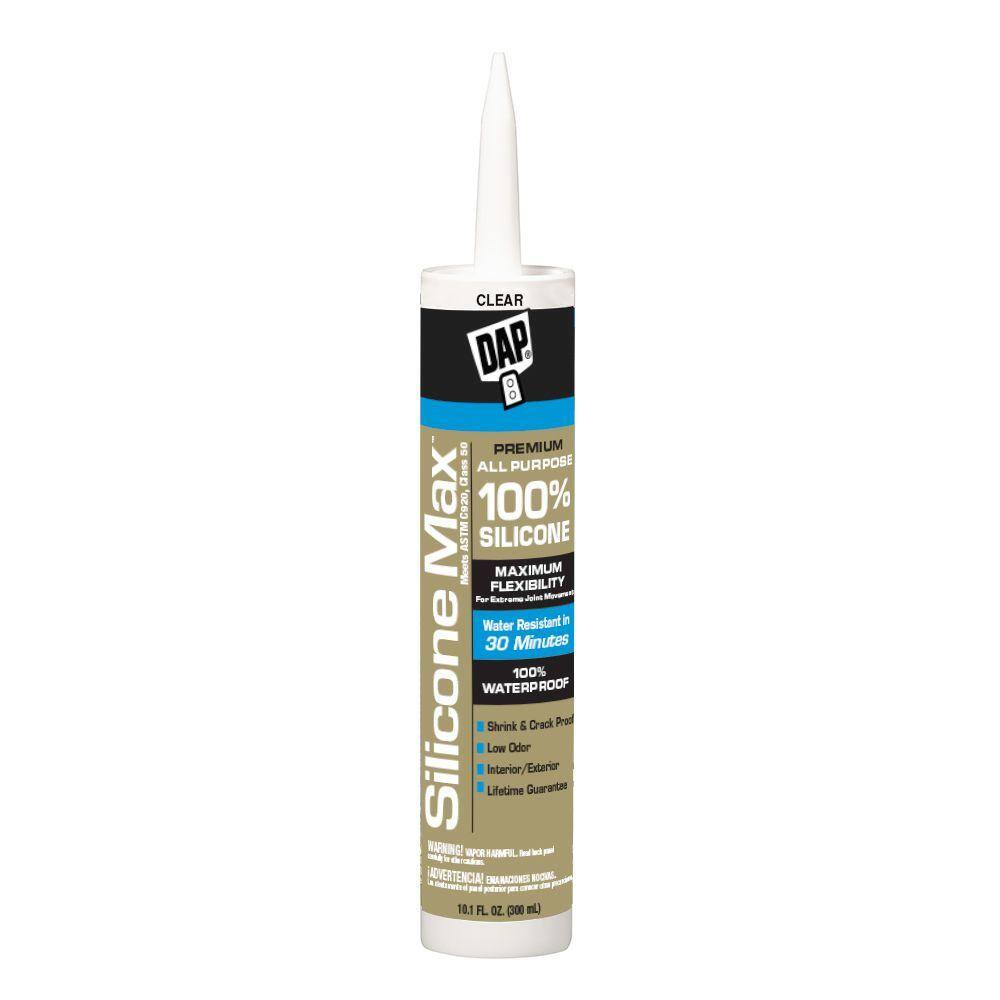 DAP Silicone Max 10.1 oz. Clear Premium ExteriorInterior Window Door and Siding Silicone Sealant 08791