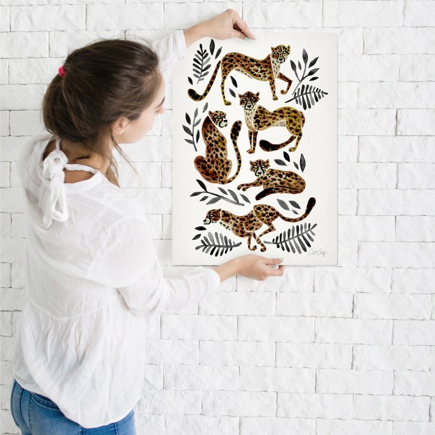 Americanflat Minimalist Animal Cheetah Collection Mocha Black By Cat Coquillette Poster