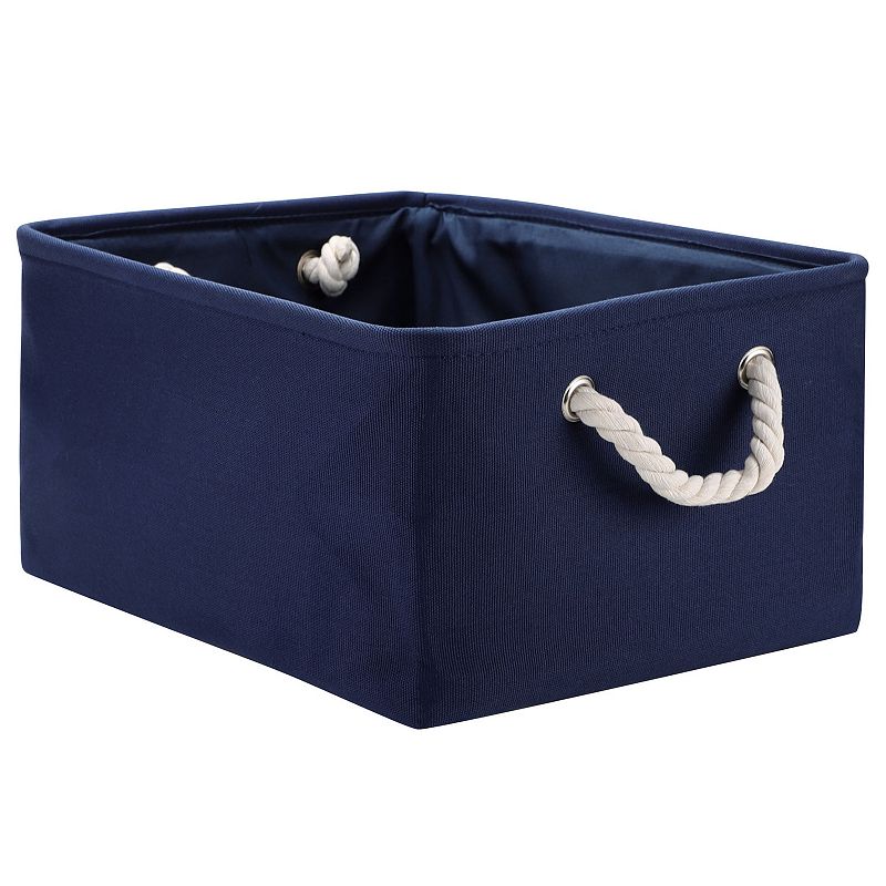 Foldable Storage Basket， Fabric Collapsible Clothes Box with Handles M