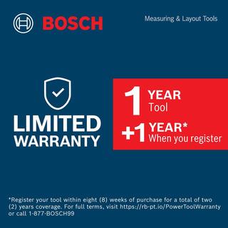 Bosch BLAZE 165 ft. Green Laser Distance Tape Measuring Tool with Color Screen and Measurement Rounding Functionality GLM165-25G