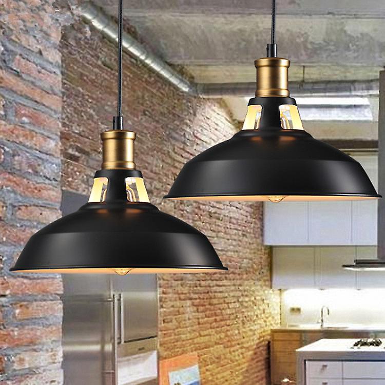 2pcs Retro Ceiling Pendant Light Metal Lamp Shade Kitchen Dining