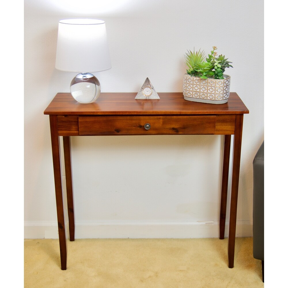 Porch   Den Holly Hill Solid Acacia 1 drawer Console Table