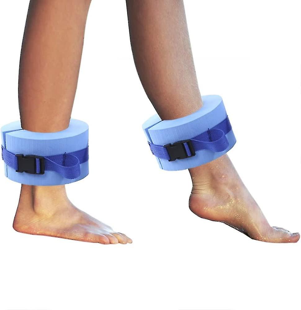 Foam Swim Ankles Arms Belts For Swim Fitness Training，2pcs，blue