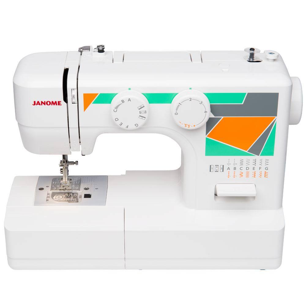 Janome MOD-15 Easy-to-Use Sewing Machine with Top Drop-In Bobbin System 00150812