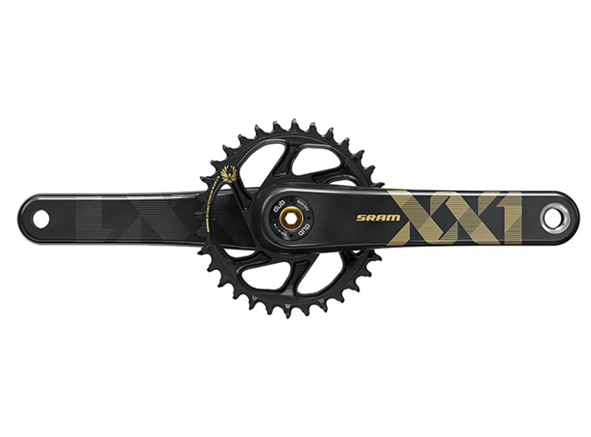 SRAM XX1 Eagle Carbon Boost DUB 12 Spd Crankset - Black-Gold