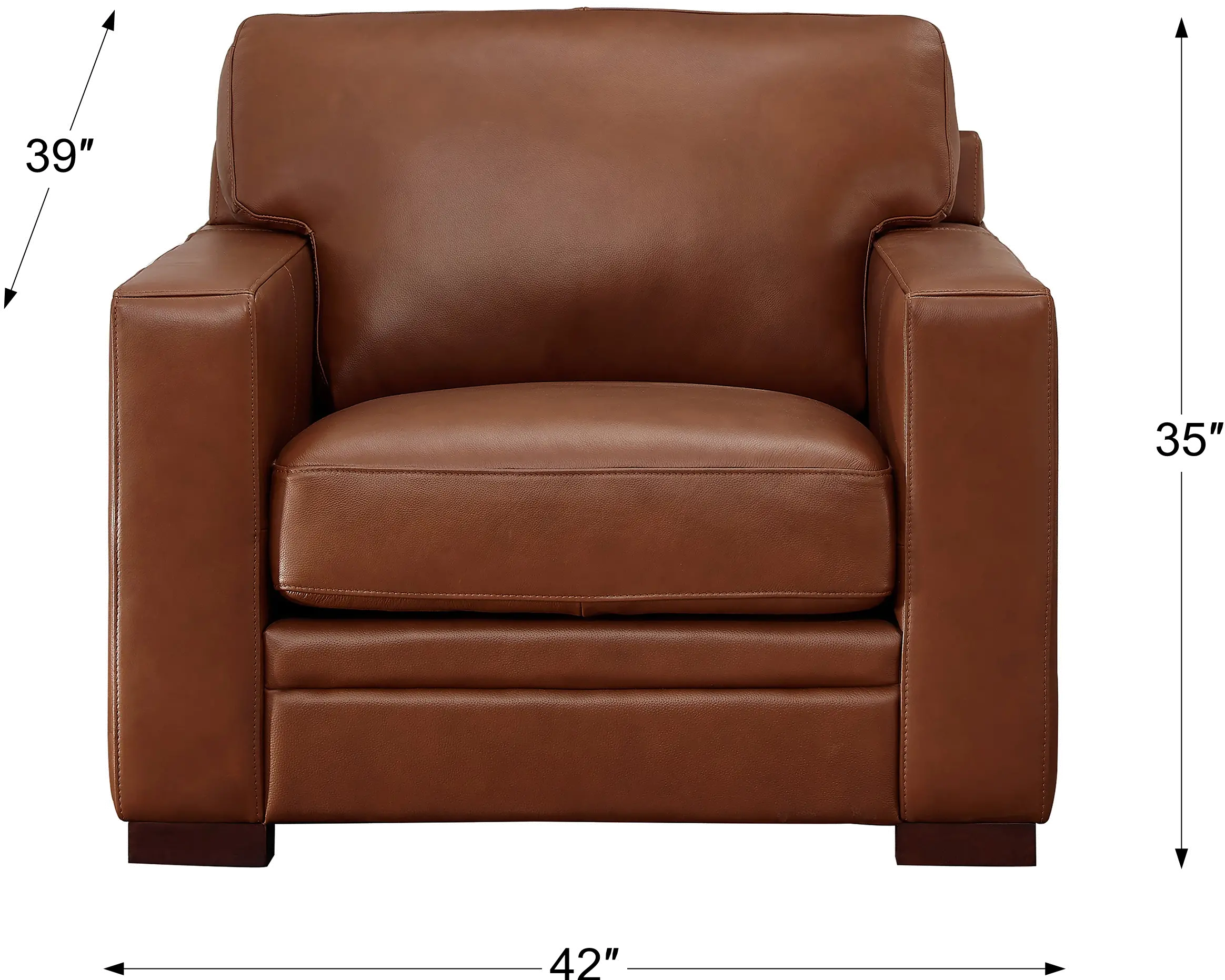 Chatsworth Brown Leather 2 Piece Sofa and Chair Set