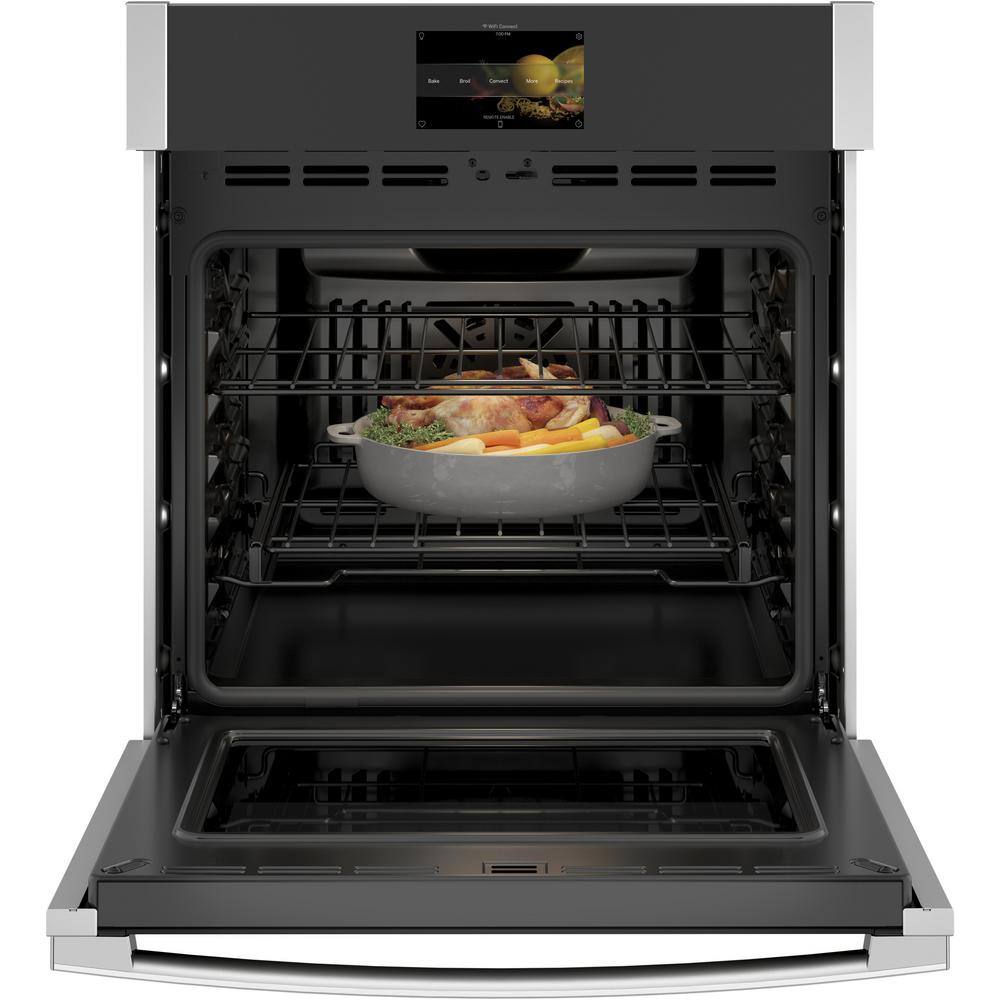 GE Profile 27 in. Smart Single Electric Wall Oven with Convection and Self Clean in Stainless Steel PKS7000SNSS