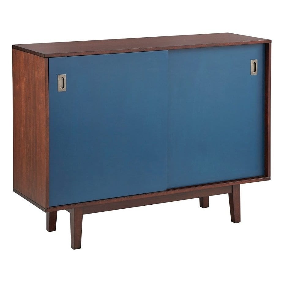 angelo:HOME TV Console/Buffet Cabinet - Menlo (blue/walnut)