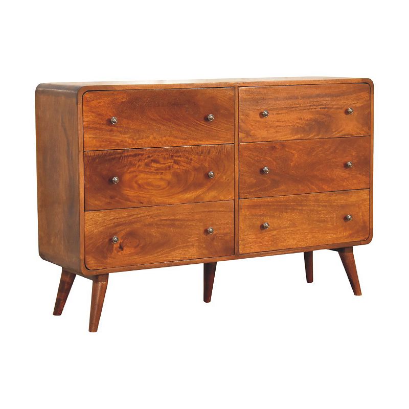 IN3404 - Large Curved Chestnut Chest