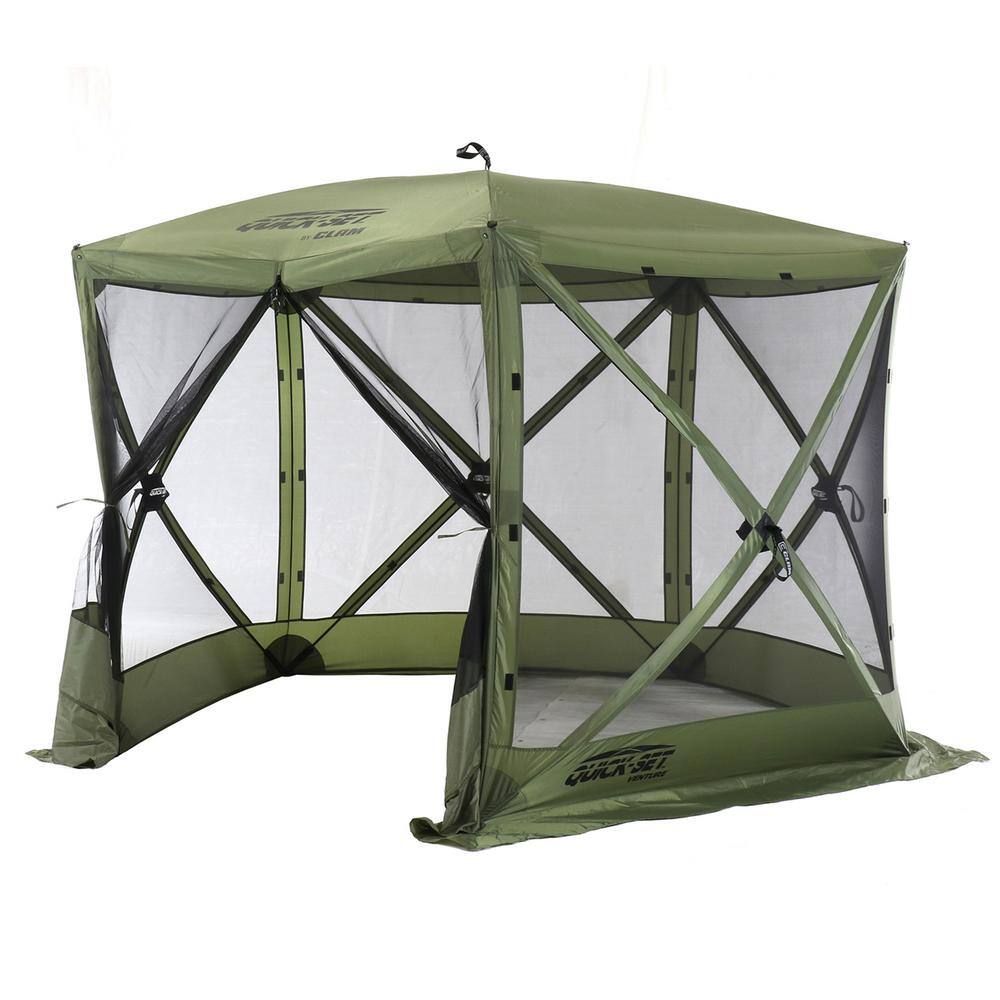 Clam Quick-Set Venture 9 ft. L x 9 ft. L Portable Camping Outdoor Gazebo Canopy Shelter CLAM-VT-15794