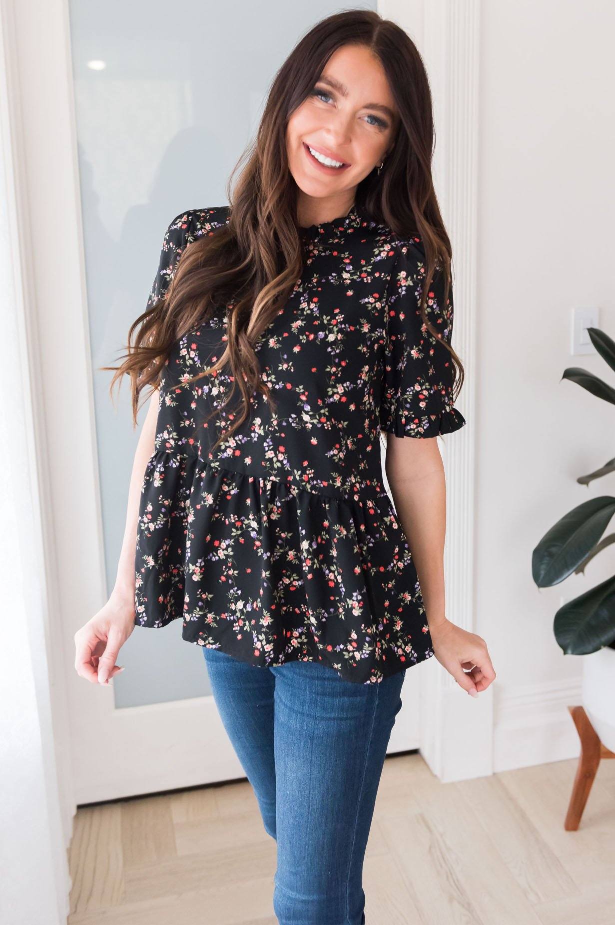 Forever Floral Modest Blouse