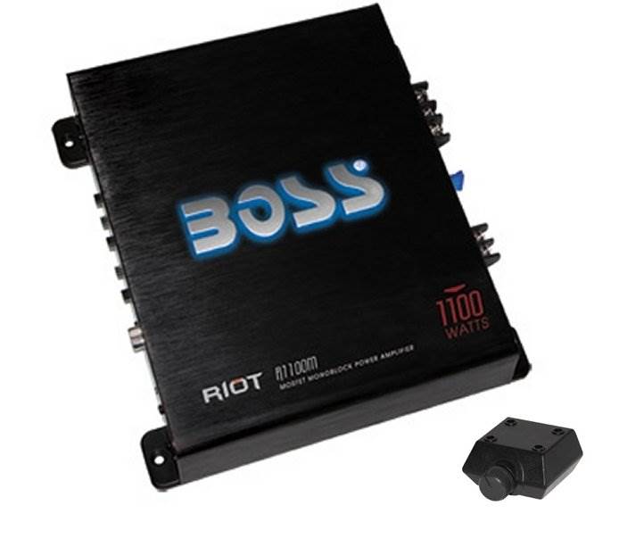 2) BOSS AUDIO Riot R1100M 1100W Mono Car Power Amplifier Amp +Sub Bass Remote