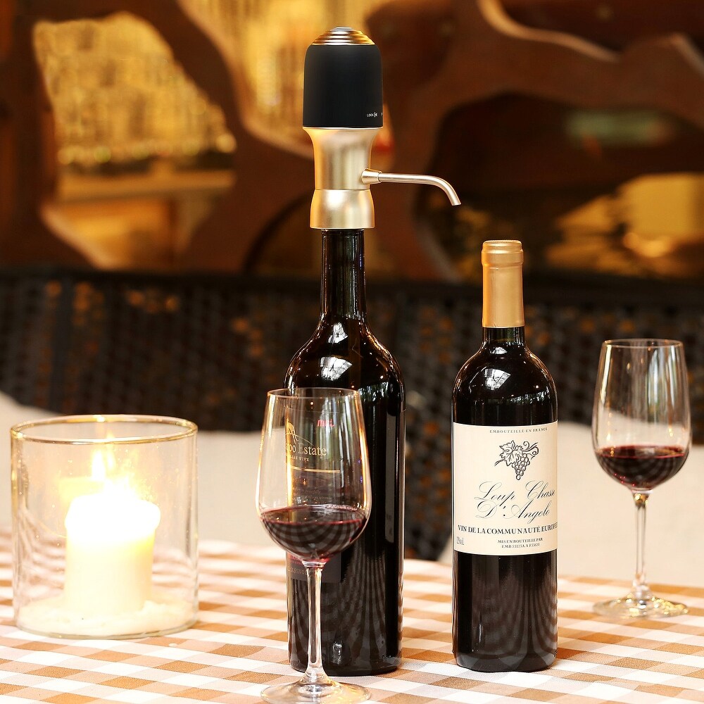 MegaChef Portable Wine Air Pressure Aerator w/ One Touch Aeration