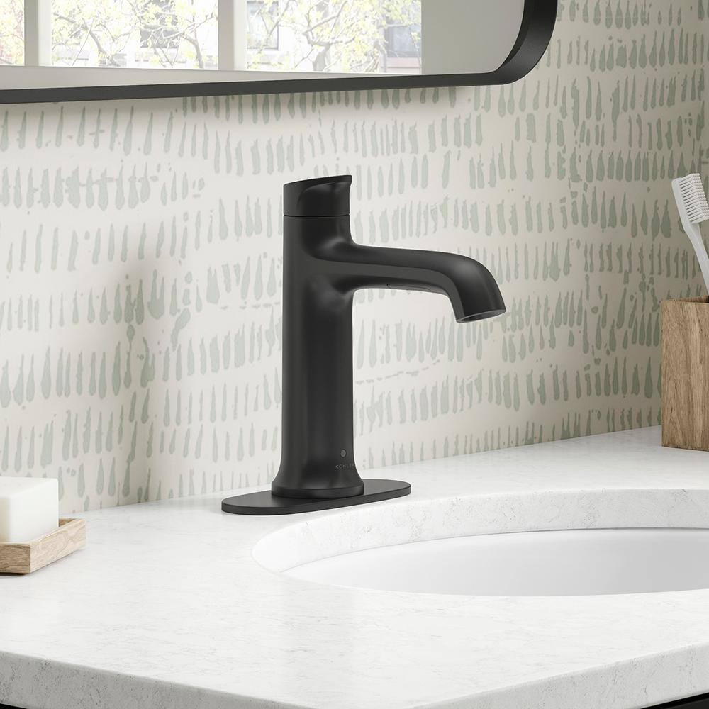 KOHLER Mistos Battery Powered Touchless Single Hole Bathroom Faucet in Matte Black K-R32930-4D-BL