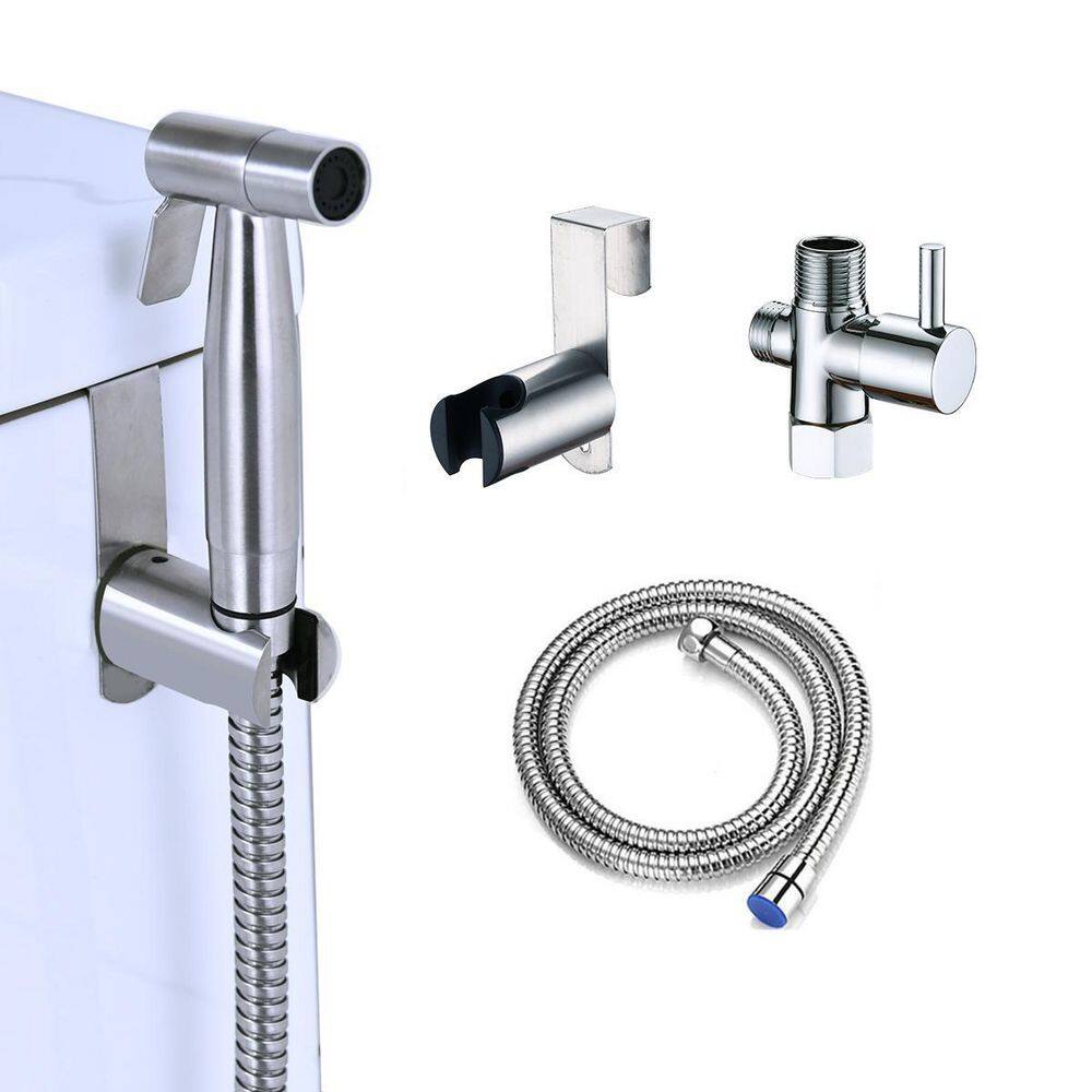 Nestfair Non- Electric Bidet Attachment in. Brushed Nickel SX-MS452N