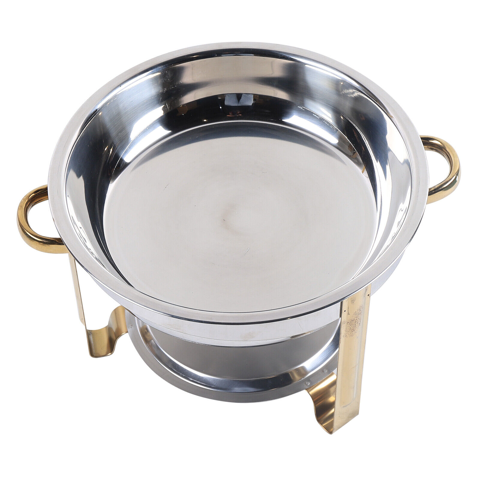 4 Liters Round Chafing Stainless Steel Buffet Food Warming Container With Lid Round Chafing Dish Food Warmer Tray Buffet Catering Food Grade Stainless Steel Round Buffet Chafing Dish Warmer