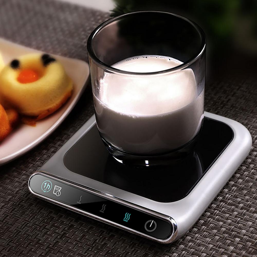 Famure Smart Coffee Mug Warmer Auto Shut OFF Portable Tea Warmer Plate USB Multi-Purpose Stylish Glass Ceramic Cup Warmer with 3 Temperature Settings Milk Warmer for Office Home Traveling best service