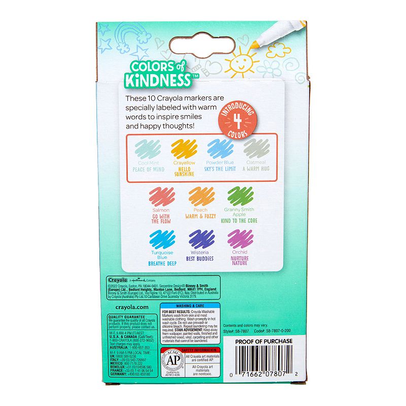 Crayola 10-ct. Colors of Kindness Fine Line Washable Markers