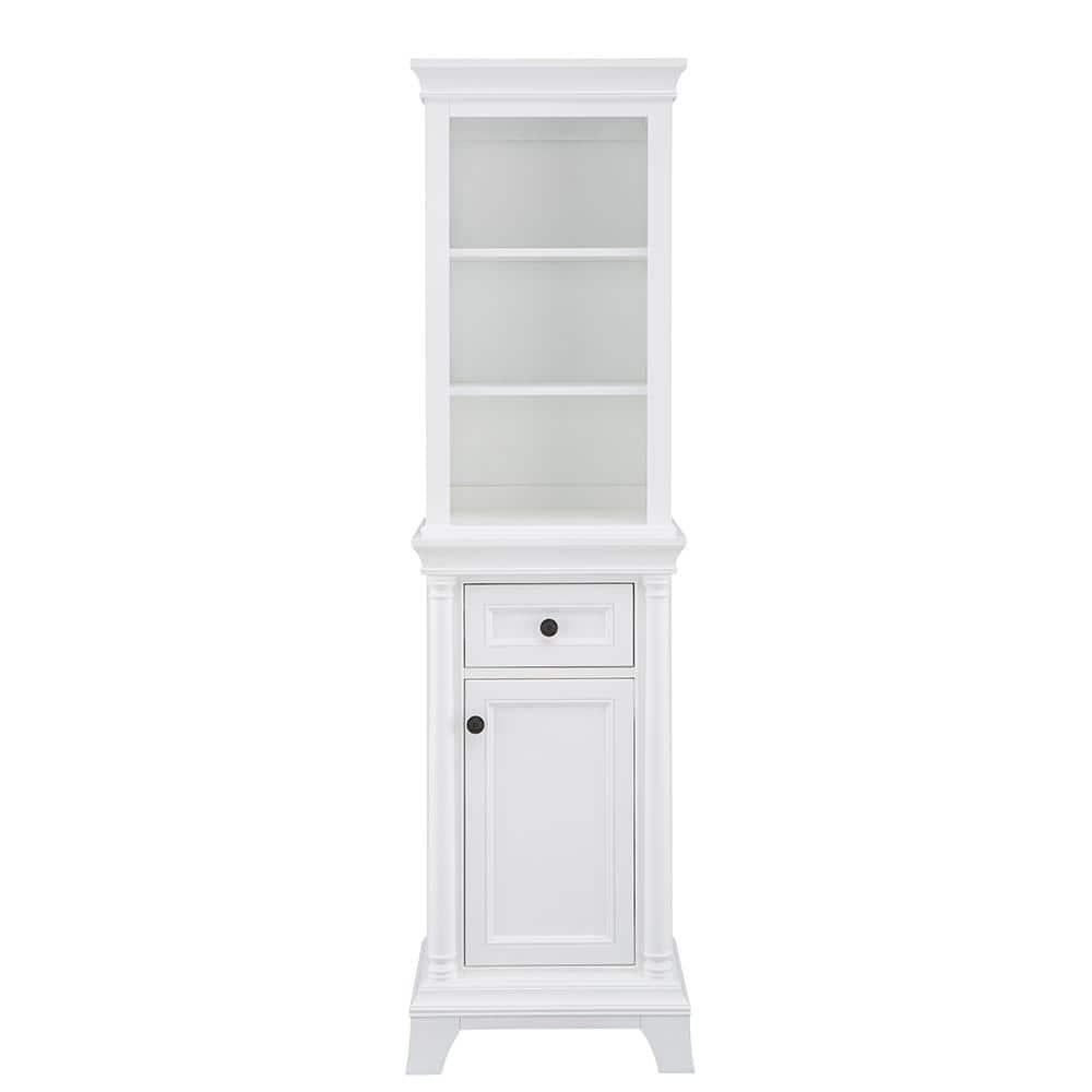 Home Decorators Collection Strousse 21 in W x 72 in D Linen Cabinet in White