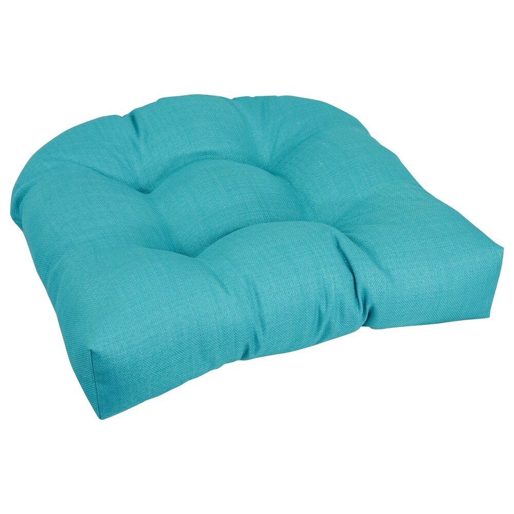 19 inch Rounded Back Tufted Indoor/Outdoor Chair Cushion