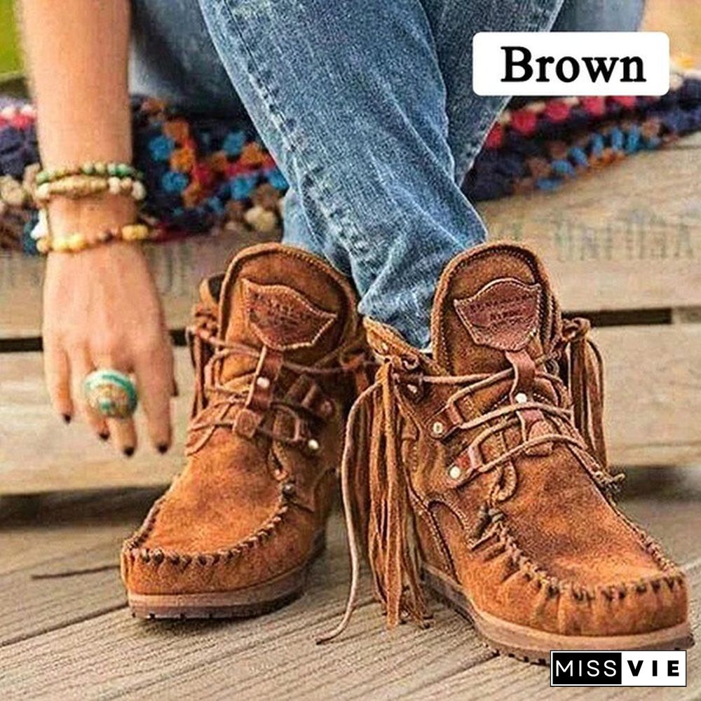 New Autumn and Winter Women's Short Boots Martin Boots Retro Low-heel Short Boots