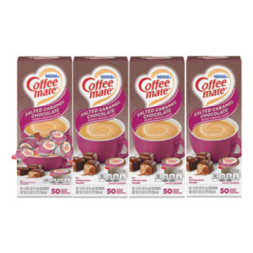 Coffee-mate Liquid Coffee Creamer， Italian Sweet Creme， 0.38 oz Mini Cups， 50/Box， 4 Boxes/Carton， 200 Total/Carton (84652CT)