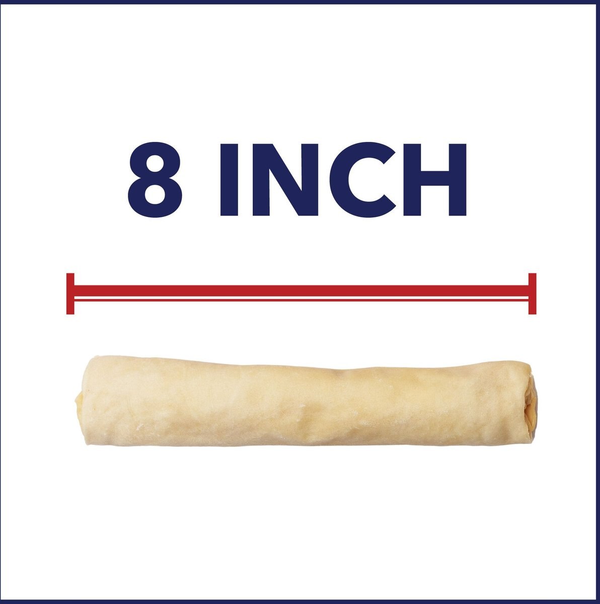 Pet Factory Beefhide 8-inch Rolls Natural Flavored Dog Hard Chews