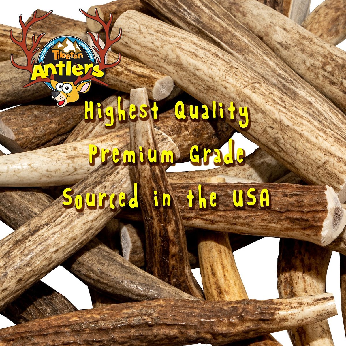 Tibetan Dog Chew Whole Antler Grain-Free Dog Treat， 1 count， Large